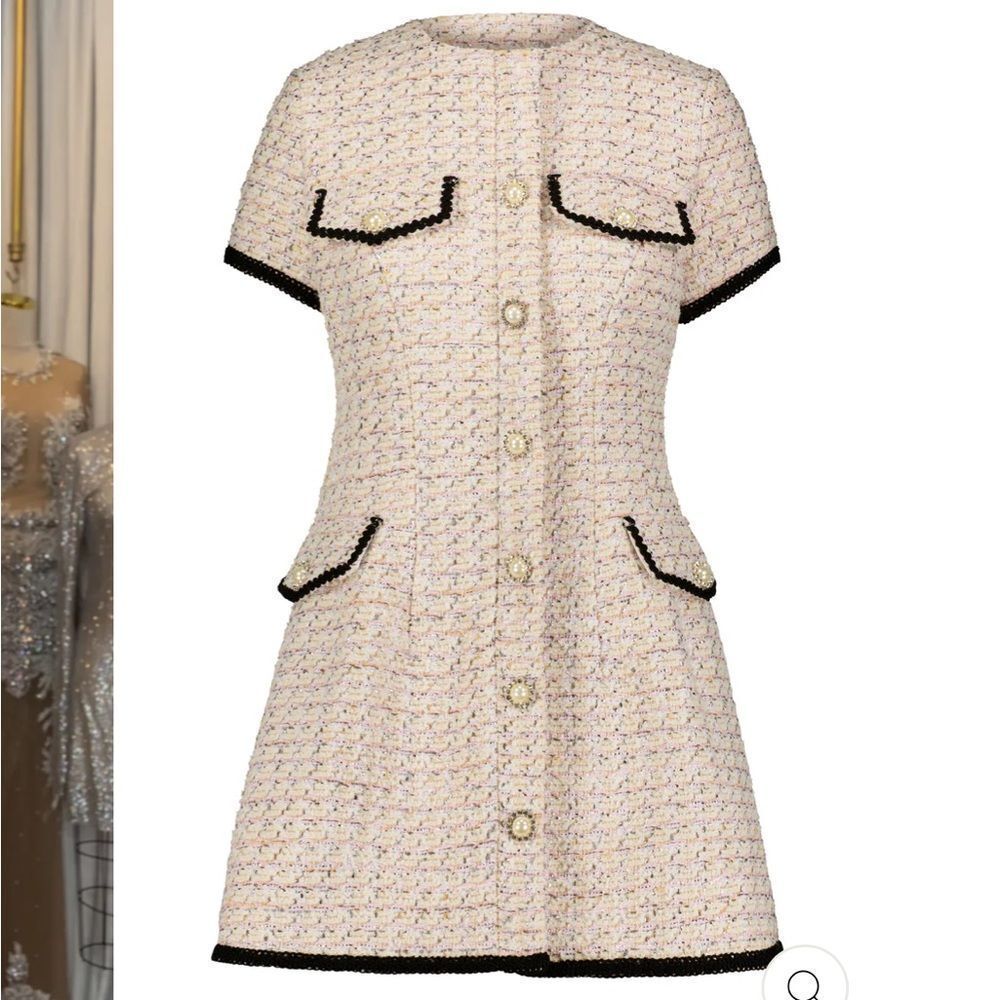 Joy Cioci Emma Boucle tweed dress 0